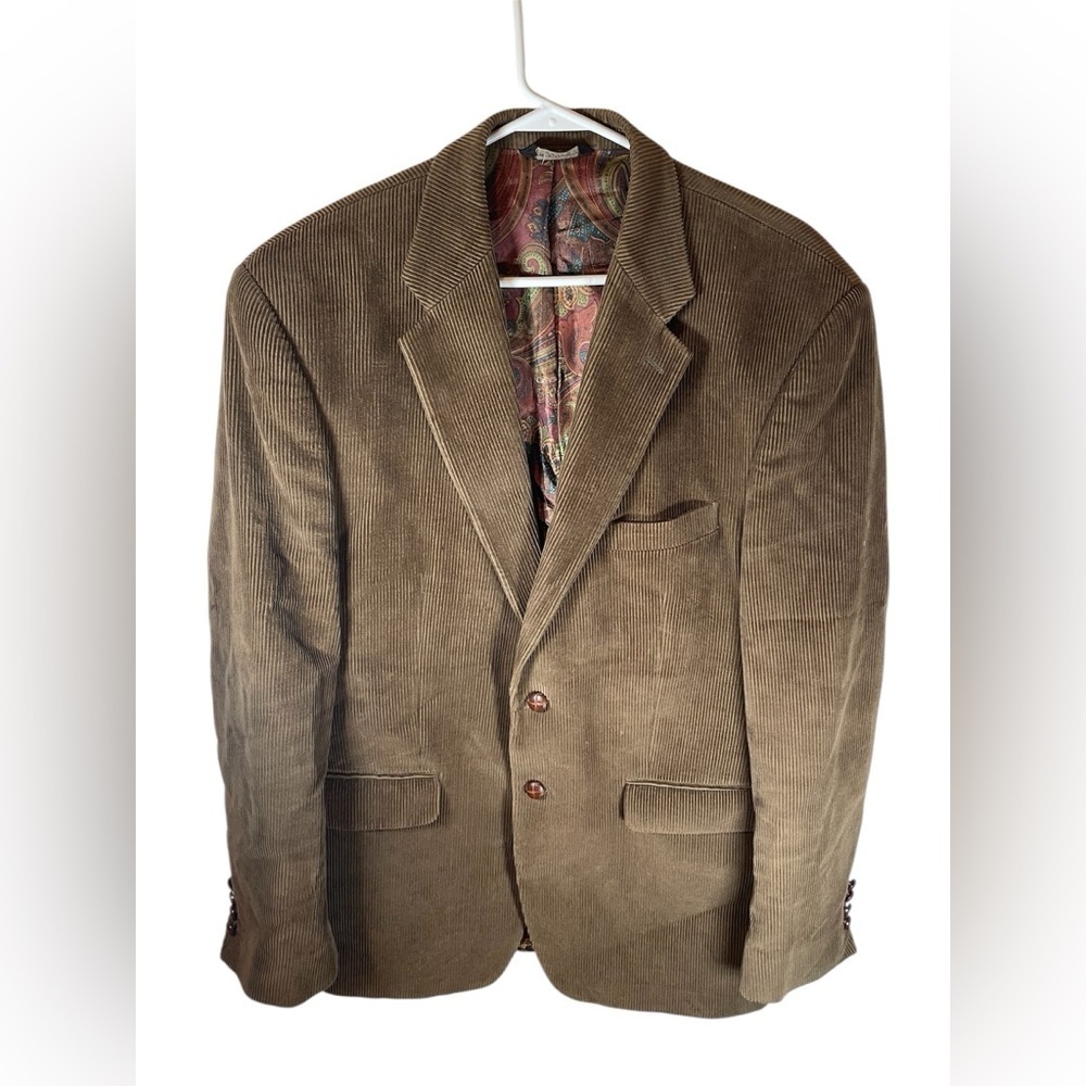 Vintage Lauren Ralph Lauren men’s brown Corduroy Blazer with Paisley Lining